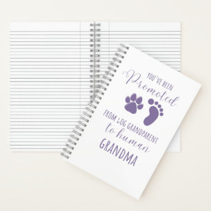Dog Parent To Human Grandma Promoted Funny Notebook