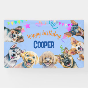 Dog party birthday  banner