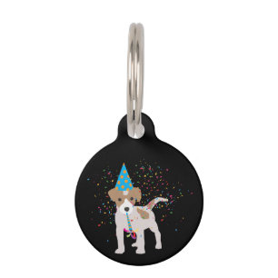 Dog Partying - Animals Puppy Having a Party Pet Tag
