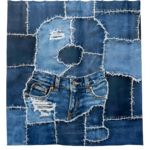 Dog Patchwork Art Denim