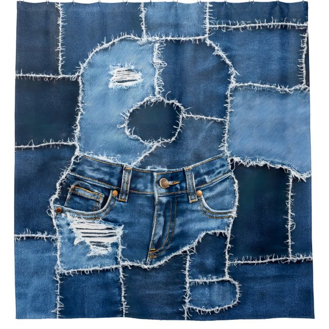 Dog Patchwork Art Denim (Front)