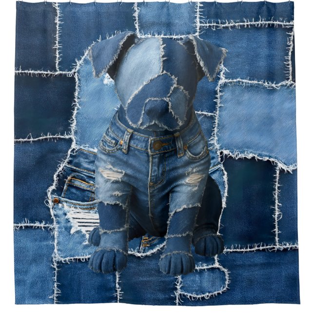 Dog Patchwork Art Denim (Front)