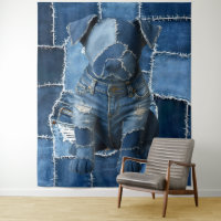 Dog Patchwork Art Denim