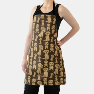 Dog Pattern Brown labradoodle goldendoodle Apron