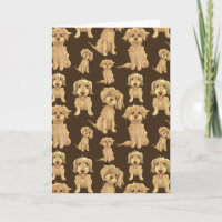 Dog Pattern Brown labradoodle goldendoodle