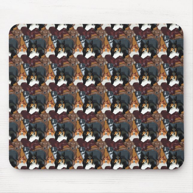 Dog Pattern Mouse Pad (Front)