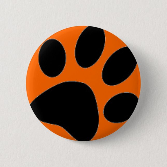 dog paw 2 inch round button (Front)