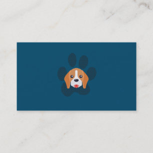 Dog Paw and Dog Logo Business Card