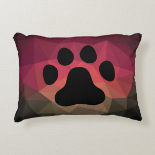 Dog paw, animal footprint, cat foot accent pillow