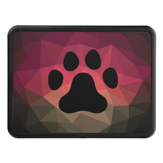 Dog paw, animal footprint, cat foot trailer hitch cover (Front)