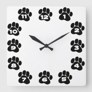 Dog Paw Clock