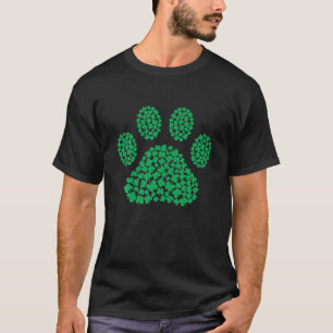 Dog Paw Clovers St Patrick's Day Shamrock T-Shirt