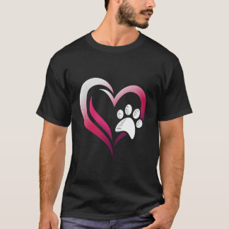 Dog Paw Dog Lovers Gifts For Women Dogs Paw Print T-Shirt