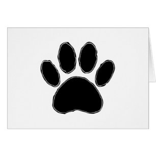 Dog Paw Drawing In Black