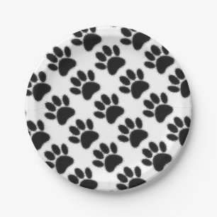 Dog Paw Drawing Paper Plate