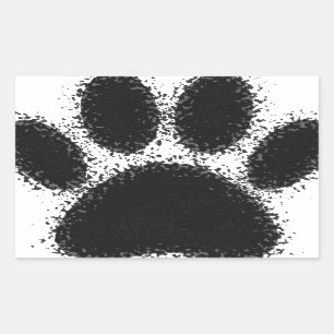 Dog Paw Drawing Sticker