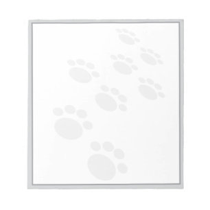 Dog Paw Drawings Custom Notepad