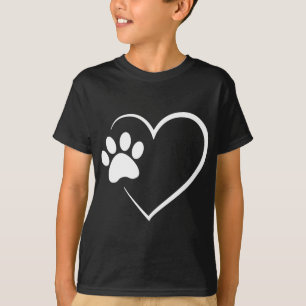 Dog Paw Heart - Dog Lover Gift for Dog Moms T-Shirt