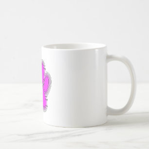 Dog Paw In Pink With Outlines Coffee Mug