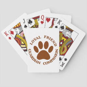 Dog Paw Loyal Friend Playing Cards
