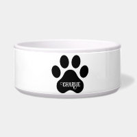 Dog Paw Name Silhouette Design