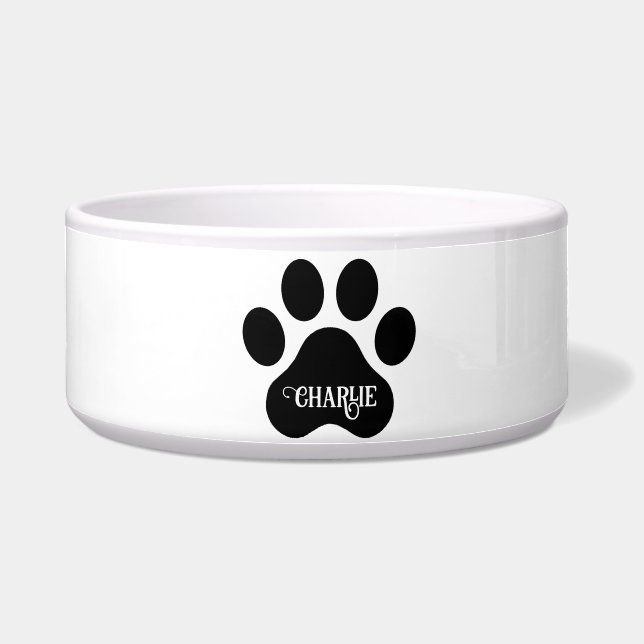 Dog Paw Name Silhouette Design (Front)