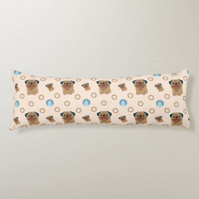 dog paw pattern body pillow (Front)