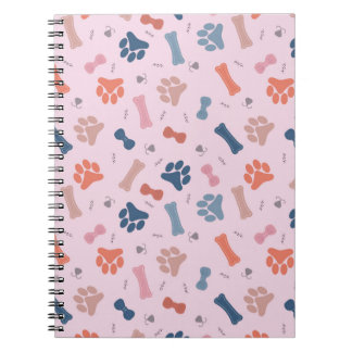dog paw pattern notebook