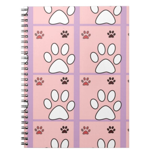 Dog Paw Pattern Notebook (Front)