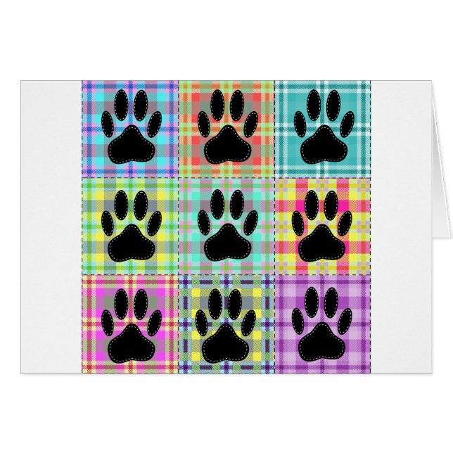 Dog Paw Pattern Quilt (Front Horizontal)