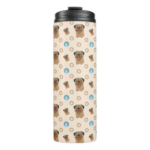 dog paw pattern thermal tumbler