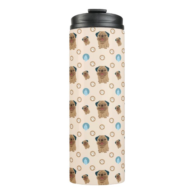 dog paw pattern thermal tumbler (Front)