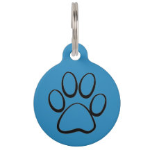 Dog Paw Pet ID Tag