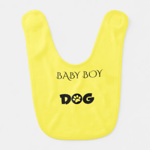 DOG/PAW PRINT BABY BOY BIB! BIB