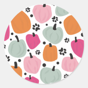 Dog Paw Print Classic Round Sticker