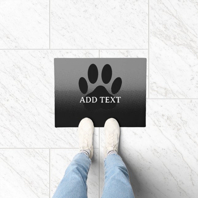 Dog Paw Print Custom Doormat (Indoor)
