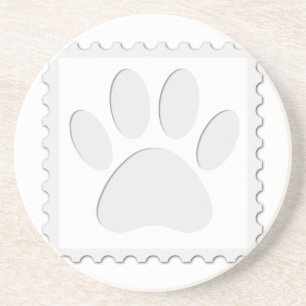 Dog Paw Print Cut Out Coaster