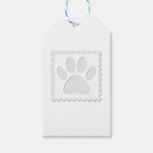 Dog Paw Print Cut Out Gift Tags