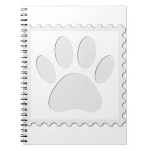Dog Paw Print Cut Out Notebook