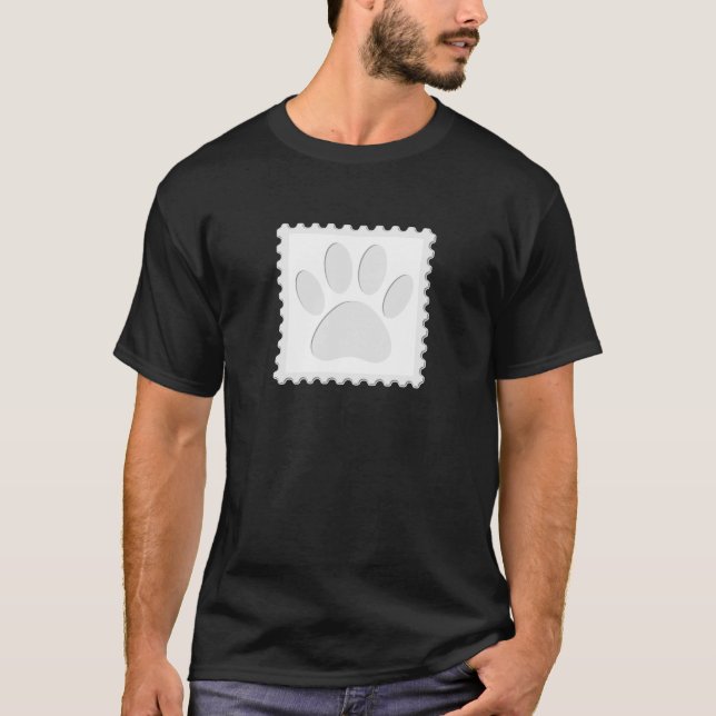Dog Paw Print Cut Out T-Shirt (Front)