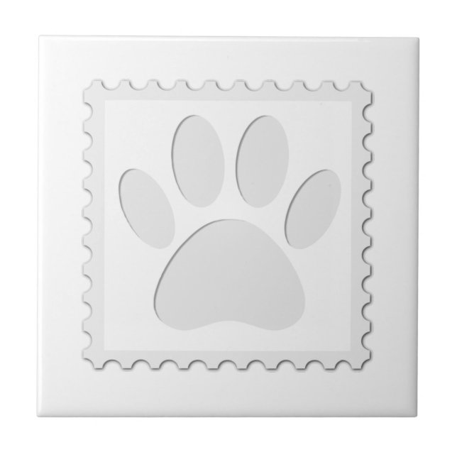 Dog Paw Print Cut Out Tile (Front)