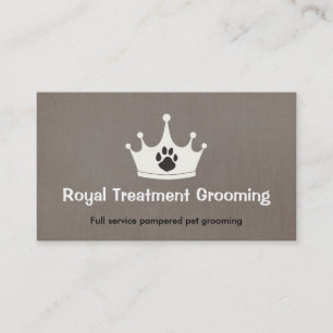 Dog Paw Print Dog Walker and Groomer Business Card