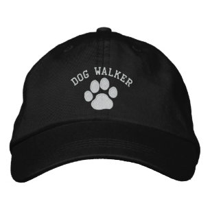 Dog Paw Print Dog Walker Custom Text Embroidered Hat