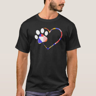 Dog Paw Print Doggie  Animal Fan  Friend Pets Fun T-Shirt