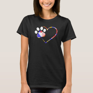 Dog Paw Print Doggie  Animal Fan  Friend Pets Fun T-Shirt