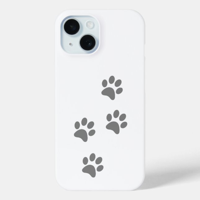 Dog Paw Print iPhone Case – Cute Animal Print  (Back)