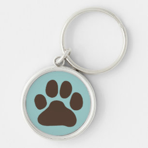 Dog Paw Print Keychain