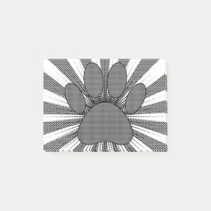 Dog Paw Print Manga Style Post-it Notes