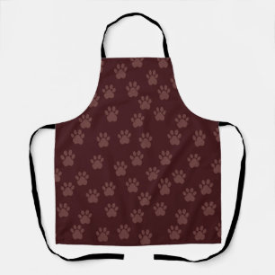 Dog Paw Print Pattern Apron