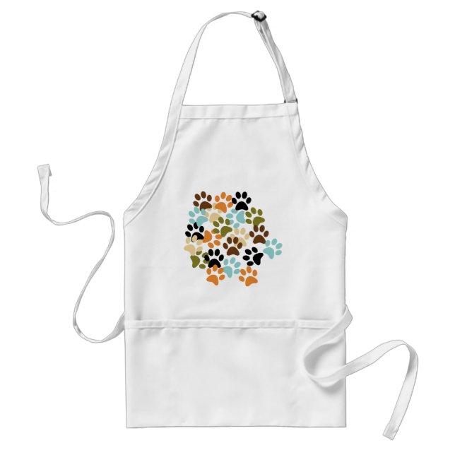 Dog paw print pattern standard apron (Front)